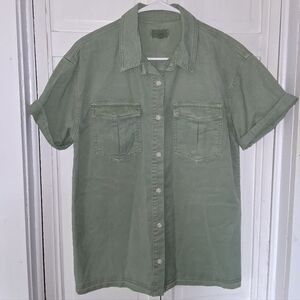 Thread & Supply Olive Button Down Shirt